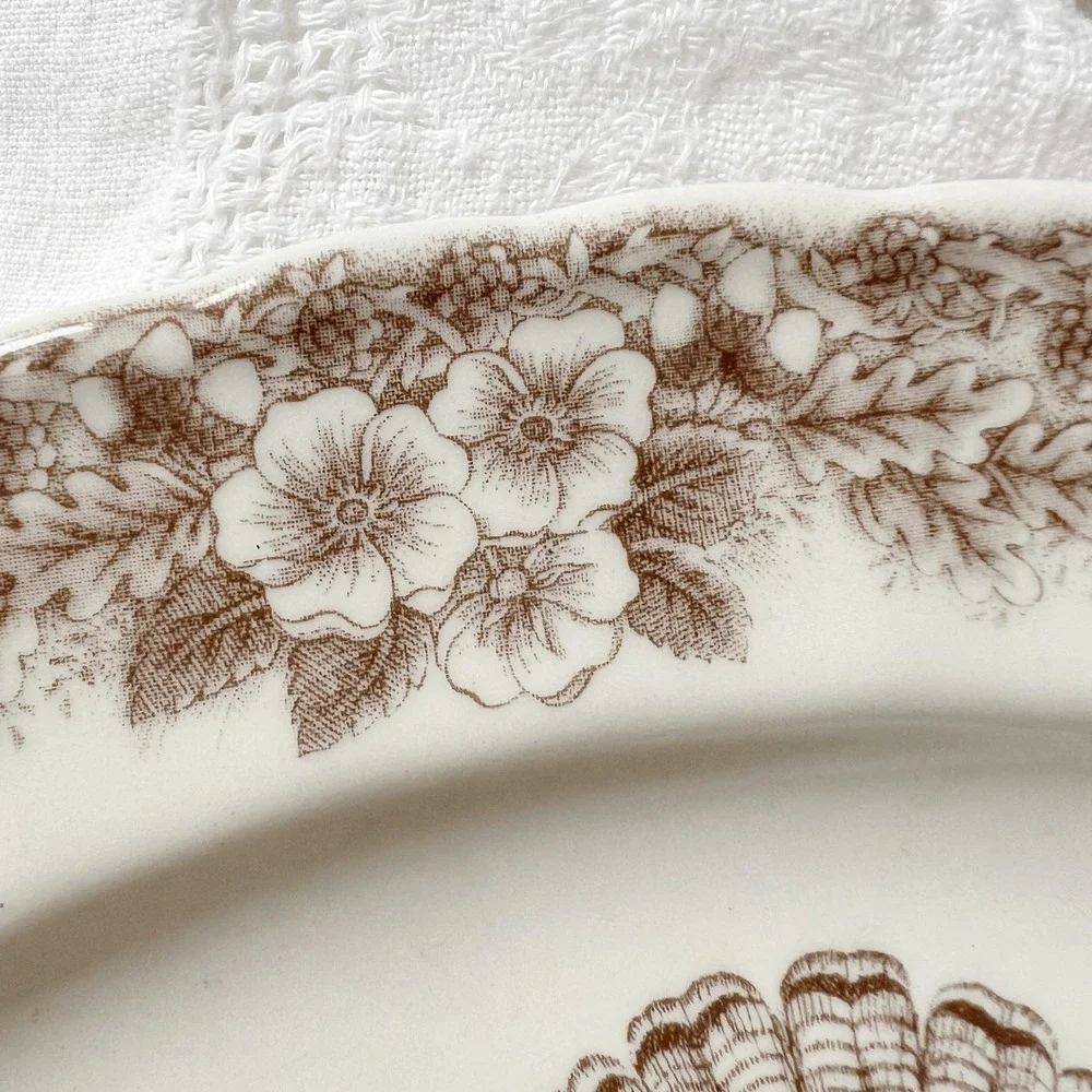 Vintage Queen's Myott Thanksgiving Brown Turkey 13